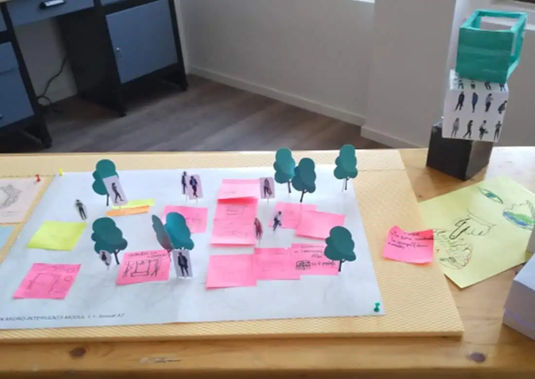  /></noscript></a></p>
<h6>Third exercise results (urban furniture). Source: SPIRE- Technical Report D6.1.2 Report on co-design workshops with the SPIRE Local Action Network</h6>
<h5>Participating Actively and Implementing Solutions</h5>
<p>The five contaminated sites (Romplumb, Ferneziu, Colonia Topitorilor, Urbis, and Craica) being reclaimed in Baia Mare under the SPIRE project will become strategic components in the local green infrastructure system – mitigating soil pollution and also providing biomass for upcycling in local value chains [4]. They will be integrated into the future healthy natural and semi-natural network within the BM 2050 Master Plan. To achieve this, it is essential that the local communities not only participate actively and adopt the proposals, but that they feel a strong sense of ownership.</p>
<p>On the one hand, several Plantathlons have been carried out in the city beginning in spring 2021, supporting citizen-led actions and enhancing the community’s involvement in the preparation, seeding and planting for each of the pilot sites.</p>
<p>Returning the pilot sites to the local community as a safe and attractive outdoor space is the first step in building a shared future for the city’s metropolitan area. Sustainable pedestrian walkways are proposed for inhabitants and visitors on phytoremediation sites.</p>
<p><a href=
