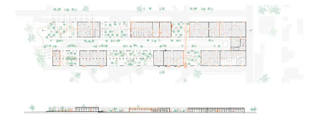 Floor Plan and Section © H&P