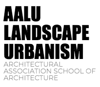 AALU landscape urbanism logo featuring bold black text on a white background.